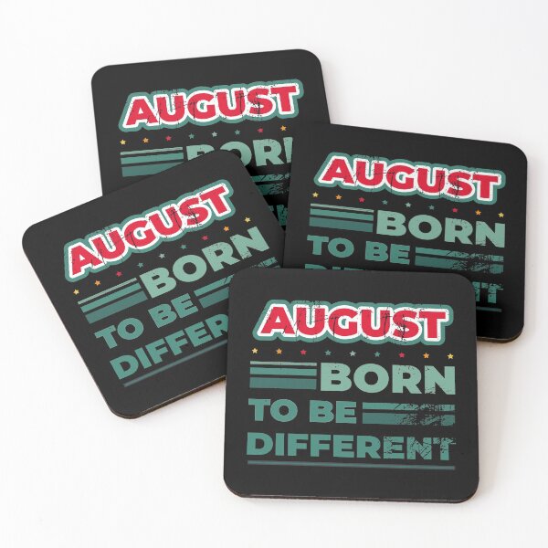 Item preview, August Born to be different birthday quote designed and sold by PlusAdore.