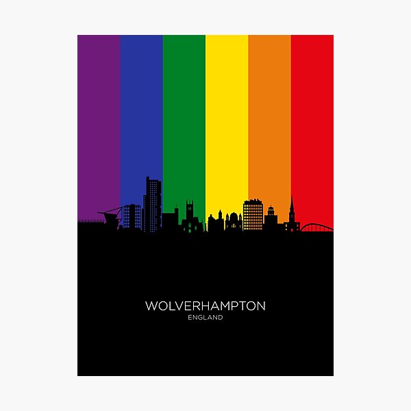 Item preview, Wolverhampton England Skyline designed and sold by ArtPrints.