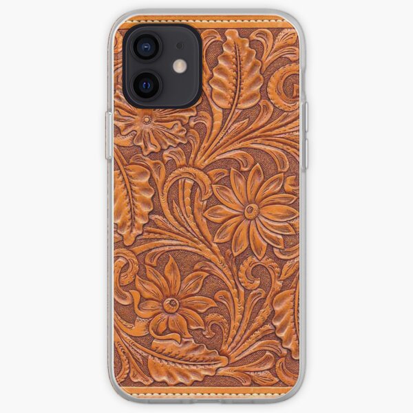 Cuir brun repoussé Coque souple iPhone