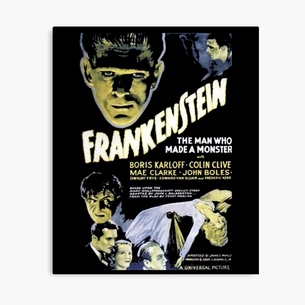 Scary Frankenstein Retro Horror Film Halloween Cufflinks 