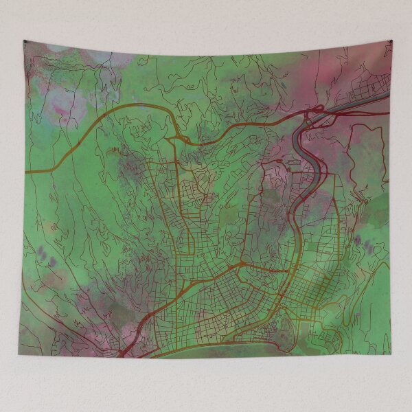 Item preview, Nice France Street Map Green Planet designed and sold by IvonDesign.