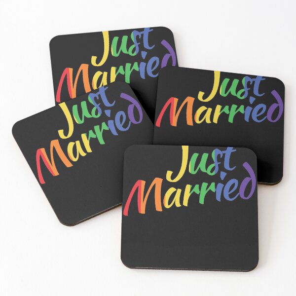Item preview, justmarried - Just Married Gay Wedding Rainbow LGBT designed and sold by Rzelemenz.