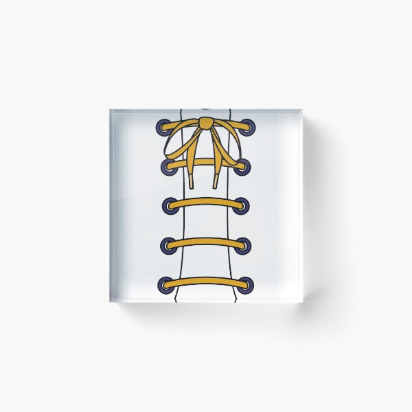 Item preview, Gold Laced Up Laces with Navy Eyelets designed and sold by forfun-art.