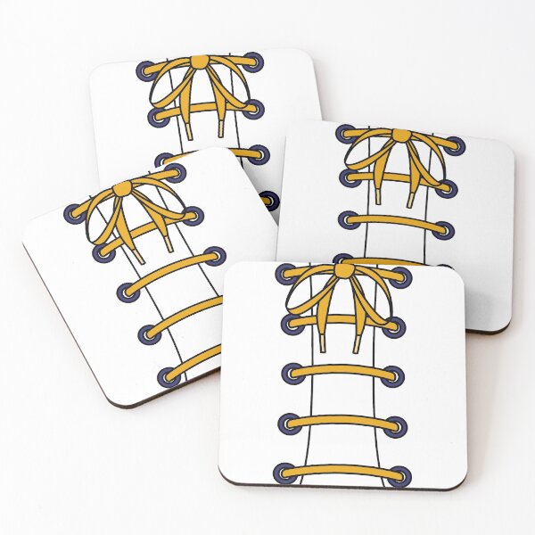 Item preview, Gold Laced Up Laces with Navy Eyelets designed and sold by forfun-art.