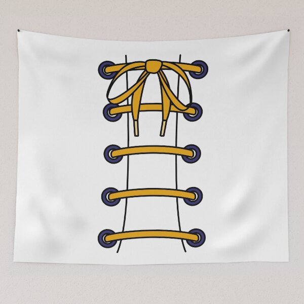 Item preview, Gold Laced Up Laces with Navy Eyelets designed and sold by forfun-art.