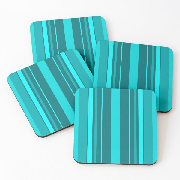 Item preview, Byte Me Cyan Vertical Balanced Stripes designed and sold by weirdAffect.