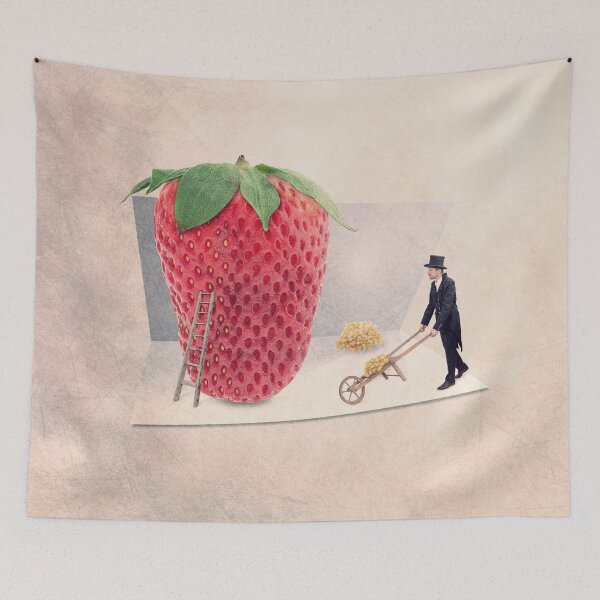 Item preview, giant strawberry print designed and sold by yannpendaries.