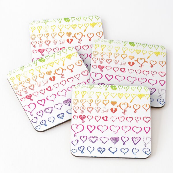 Item preview, Hearts doodle collection spectrums colour. designed and sold by ShutterKapan.