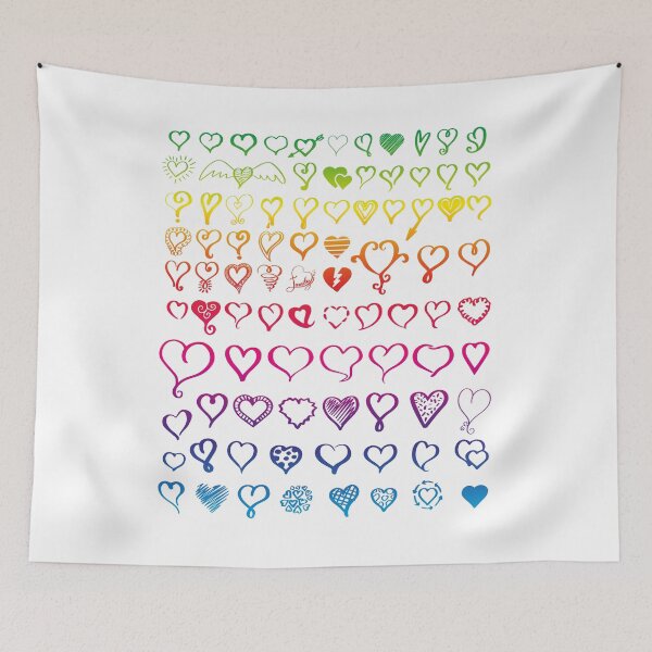 Item preview, Hearts doodle collection spectrums colour. designed and sold by ShutterKapan.