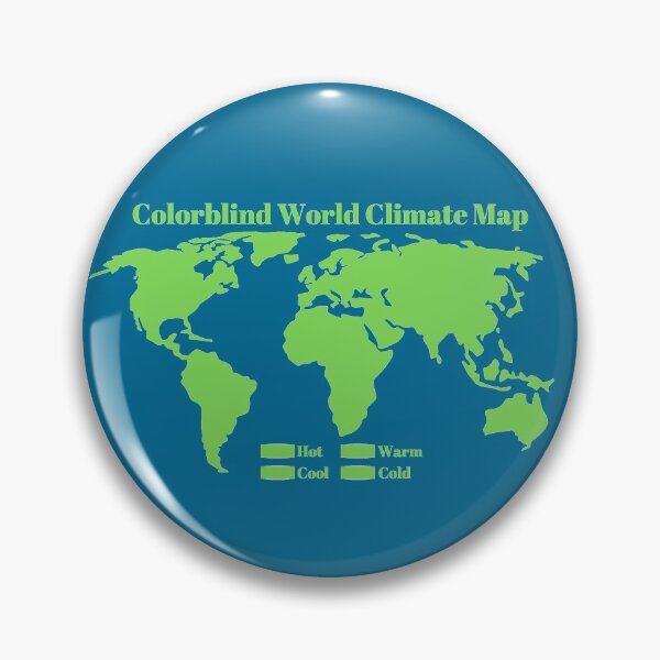 Item preview, Colorblind World Climate Map designed and sold by InVisibleColors.