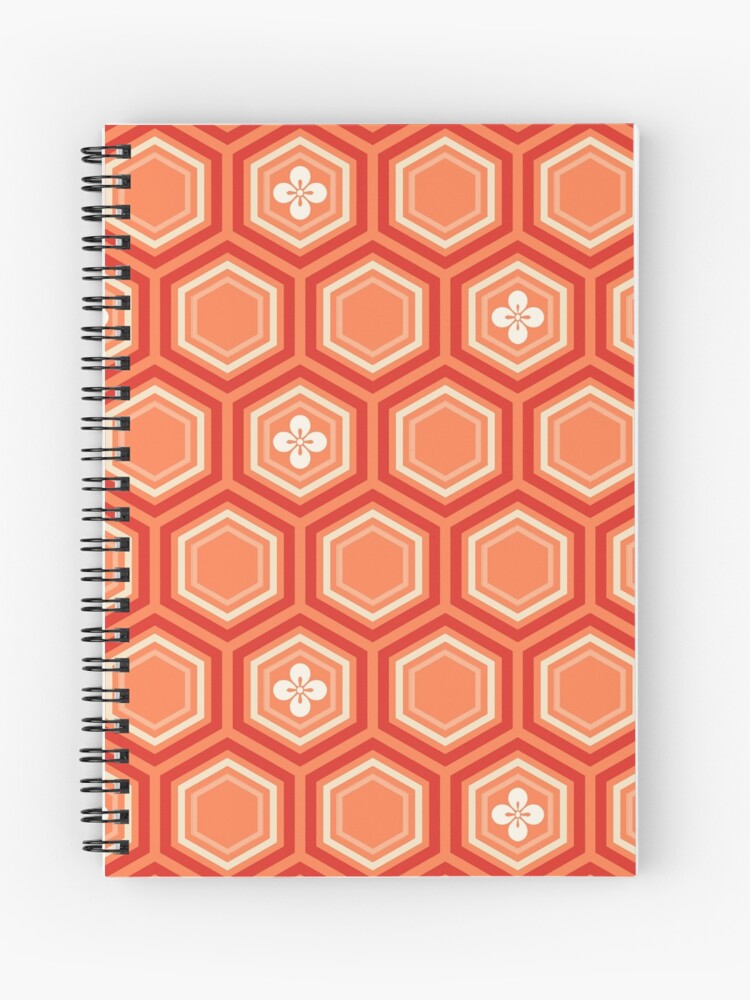 Cuaderno de espiral « naranja pastel y crema sobre un fondo naranja suave»  de Marymarice | Redbubble