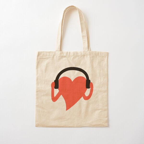 GROOVING HEART Cotton Tote Bag