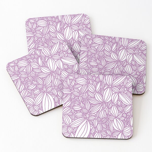 Item preview, purple and white leaf pattern designed and sold by MuddyPigArt.