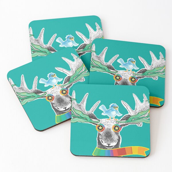 Item preview, Cartoon elk designed and sold by Rama Geeves.