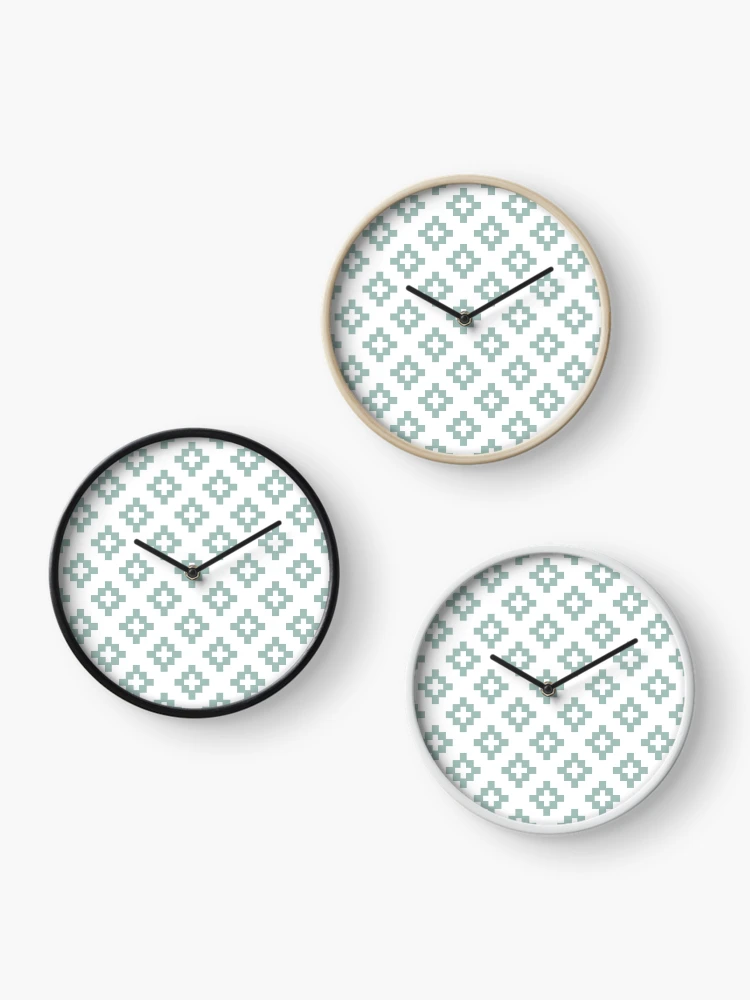Thumbnail 3 of 4, Clock, diamond pattern designed and sold by ImagineKaye.