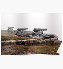 Cannons in the fog. Poster