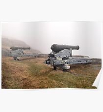 Cannons in the fog. Poster