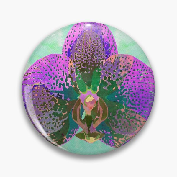 Item preview, Watercolor Orchid Portrait #2 | Floral Art Print | Purple Green designed and sold by AndreaHelmArt.