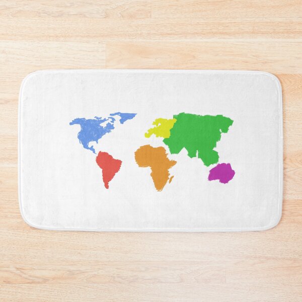 Item preview, World World Map Earth continents and oceans colored designed and sold by MGO-Design.
