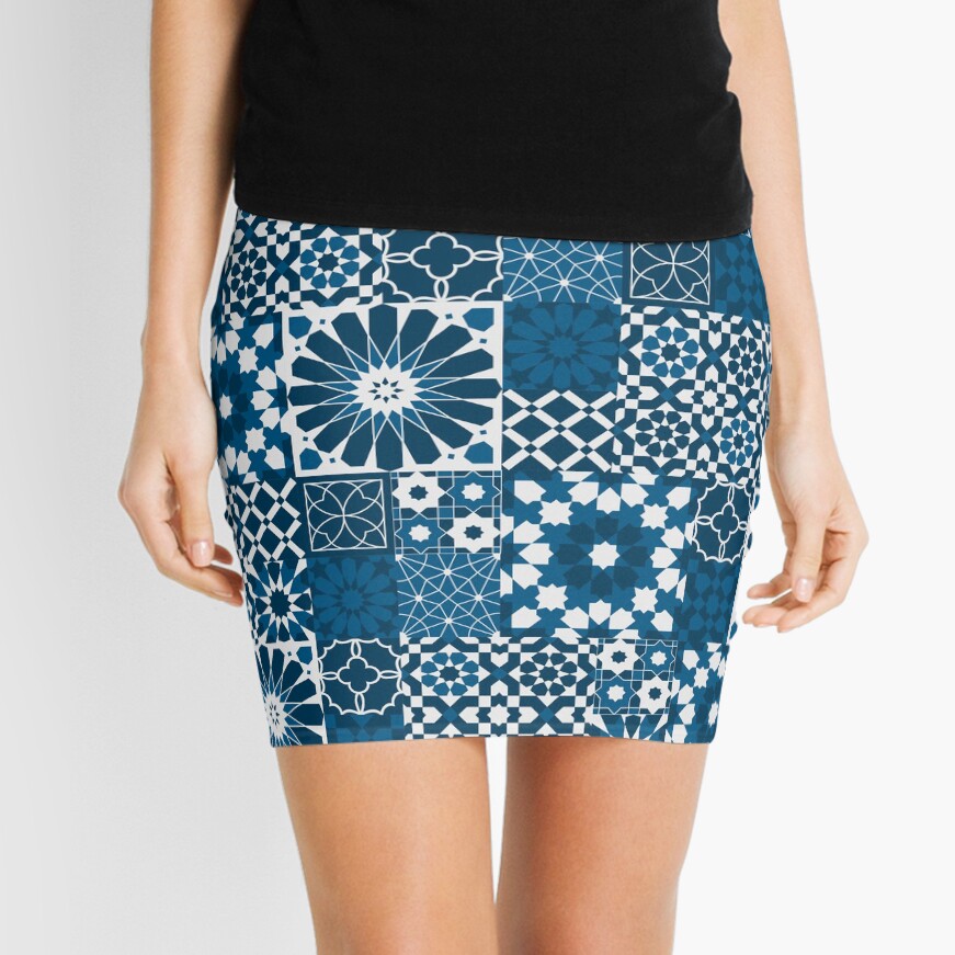 Moroccan tiles 3 Mini Skirt