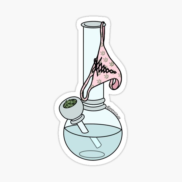 Bongs & Thongs Cannabis Stoner Art Sticker
