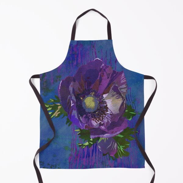 Item preview, Purple Anemone Flower Art | Watercolor Floral Art Print | Blue Purple Floral Wall Decor designed and sold by AndreaHelmArt.