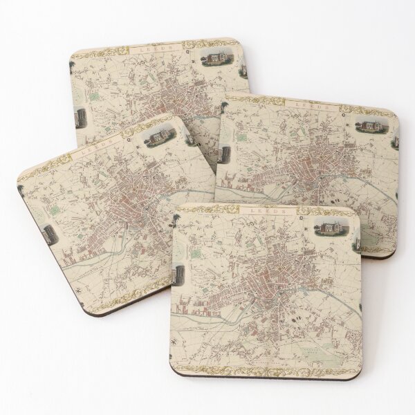 Item preview, Vintage Map of Leeds England (1851) - With Color designed and sold by BravuraMedia.
