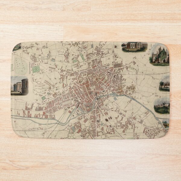 Item preview, Vintage Map of Leeds England (1851) - With Color designed and sold by BravuraMedia.