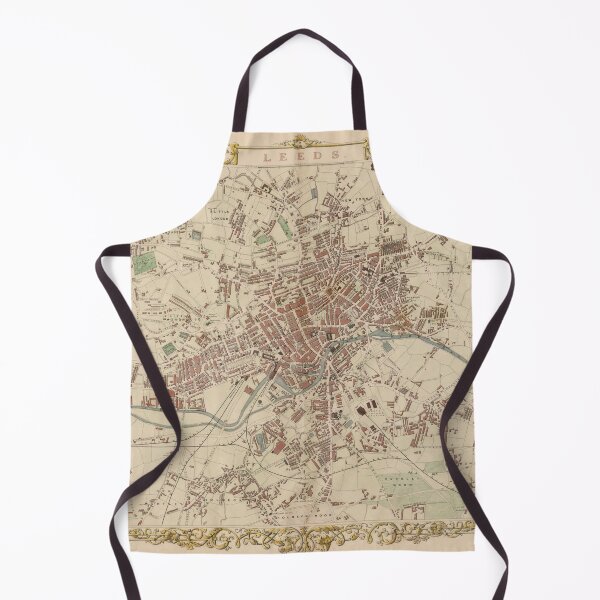 Item preview, Vintage Map of Leeds England (1851) - With Color designed and sold by BravuraMedia.
