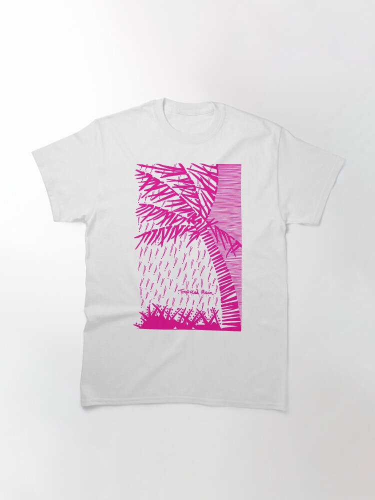 Alternate view of Tropical Rain Prime Magenta Classic T-Shirt