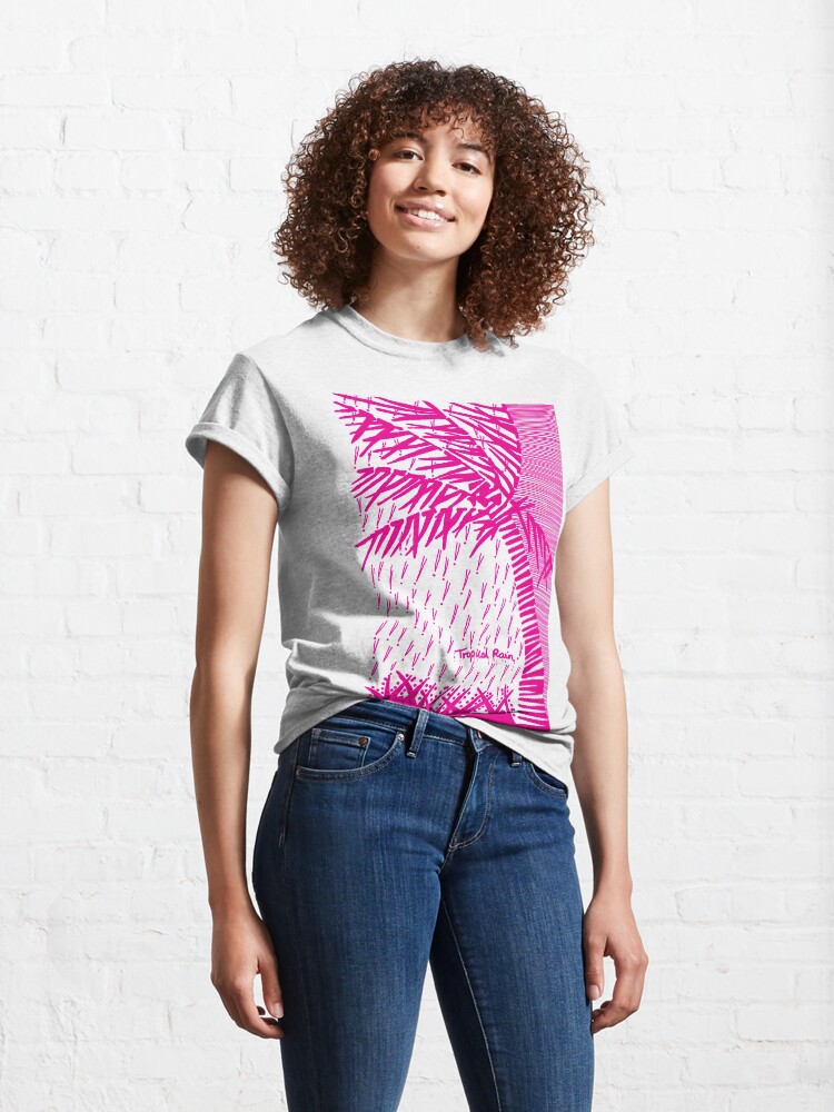 Alternate view of Tropical Rain Prime Magenta Classic T-Shirt
