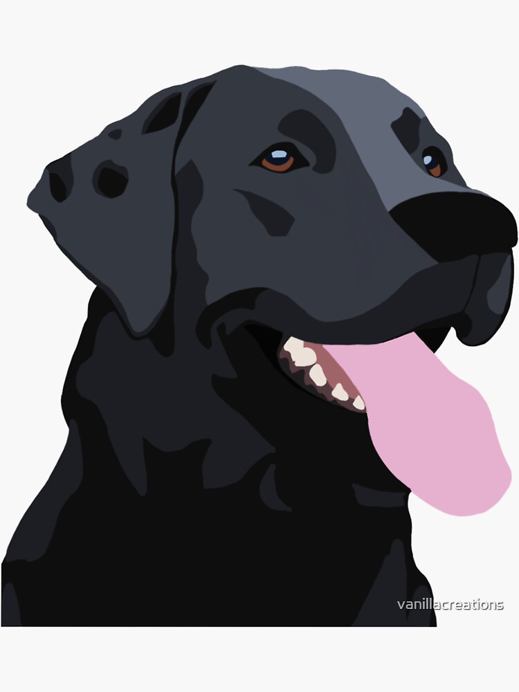 Thumbnail 3 of 3, Sticker, Black lab designed and sold by designsbylucyy.