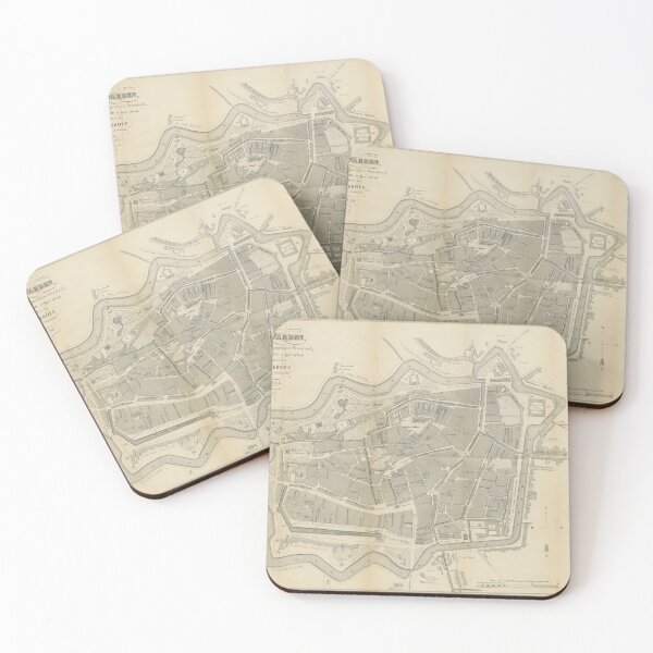 Item preview, Vintage Leeuwarden Netherlands Map (1846) designed and sold by BravuraMedia.