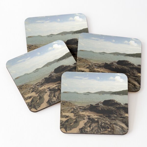 Item preview, Phuket beach with rocks, sea and sky designed and sold by lawrenstan.