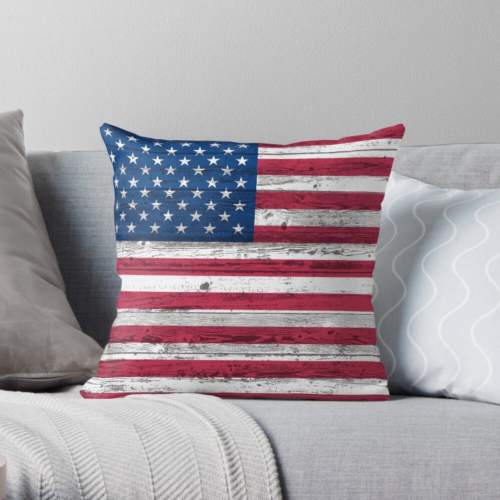 USA flag Throw Pillow
