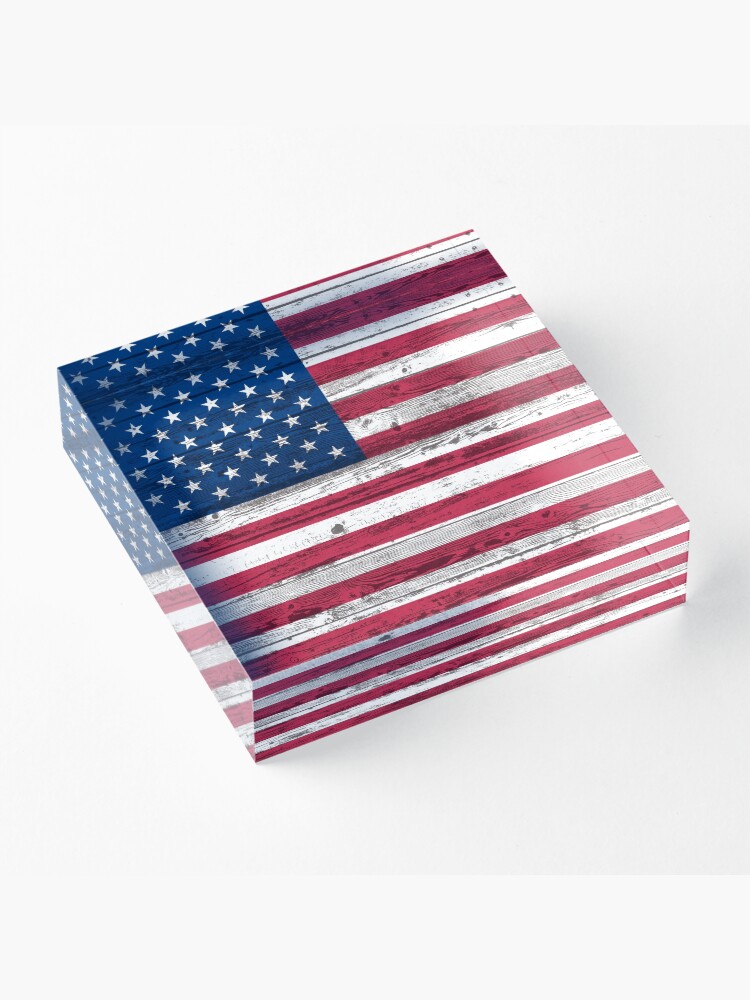Alternate view of USA flag Acrylic Block
