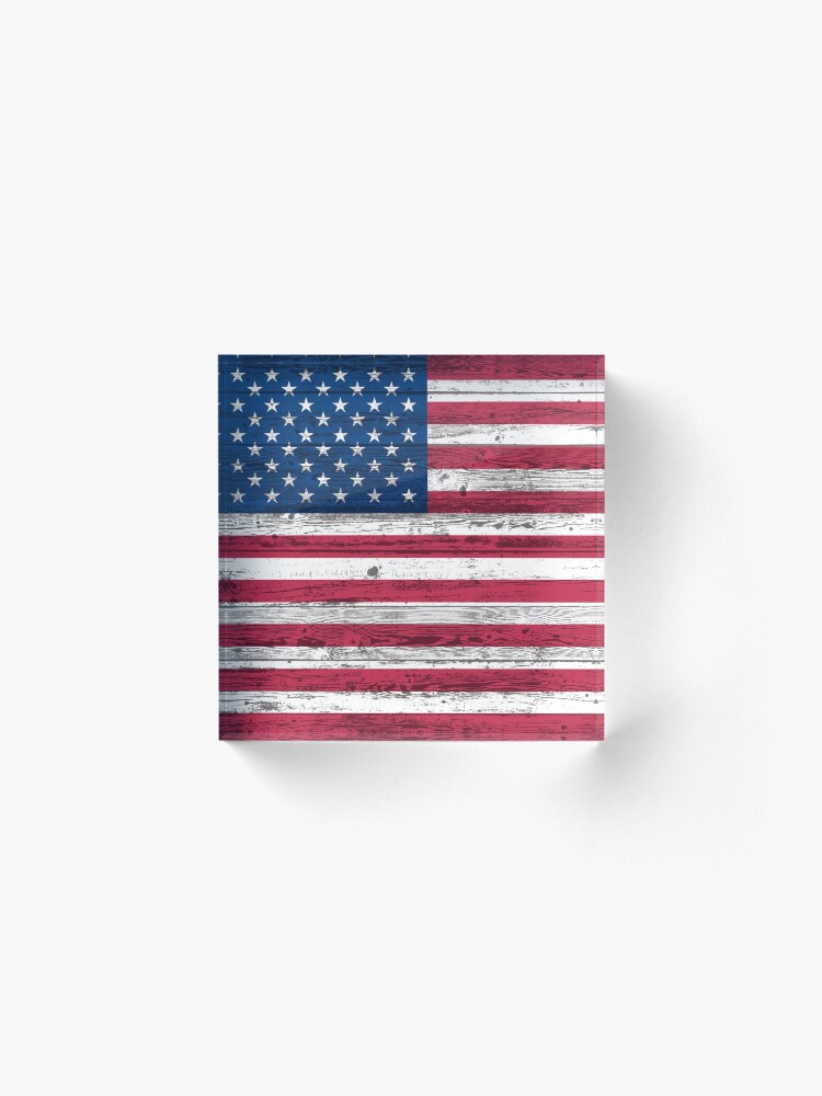 Alternate view of USA flag Acrylic Block