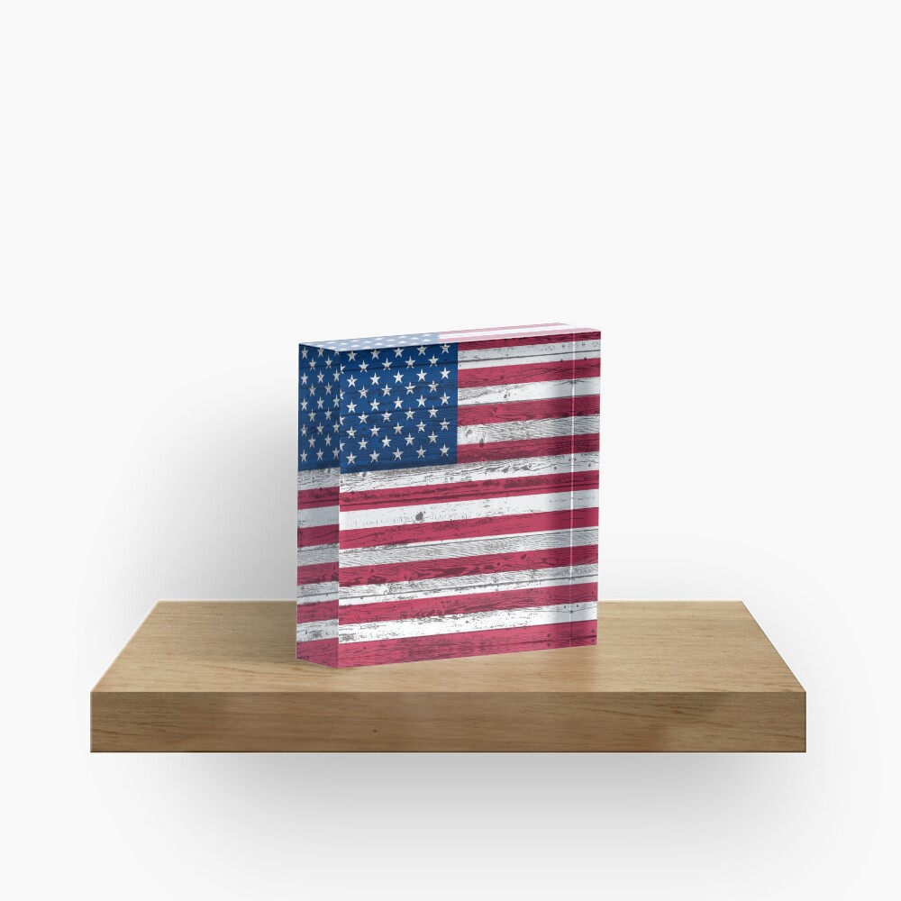 USA flag Acrylic Block