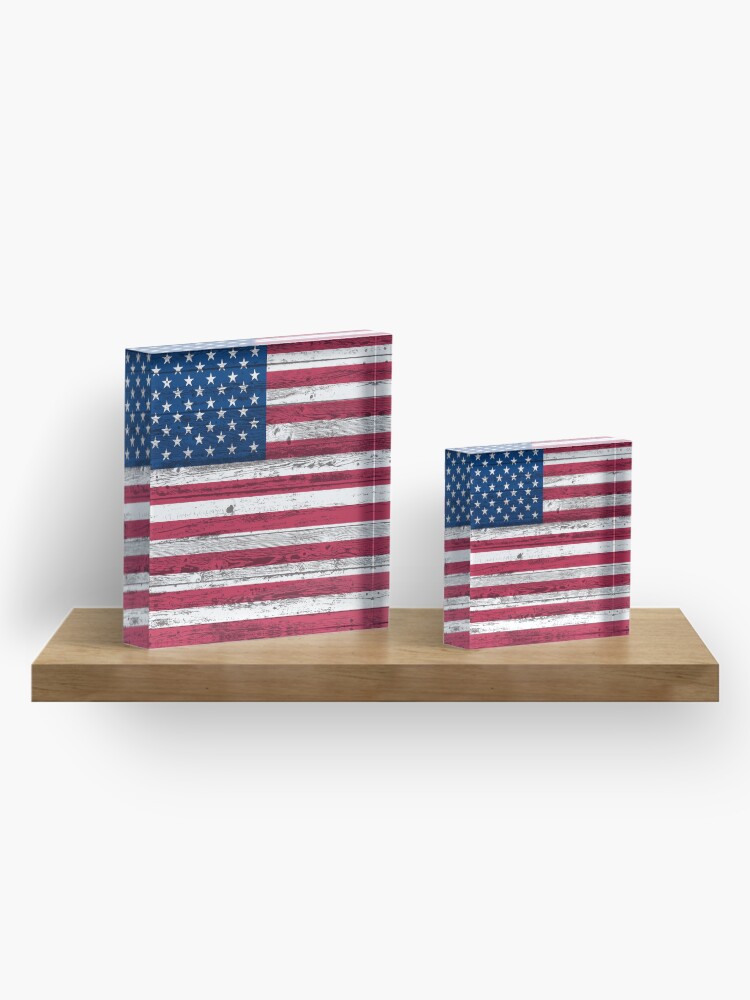Alternate view of USA flag Acrylic Block