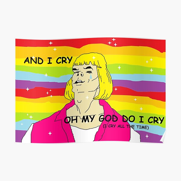 He Man Rainbow Posters Redbubble - he man song roblox id