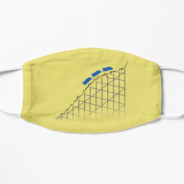 I'm On a Roller Coaster That Only Goes Up (Blue Cars) Mask