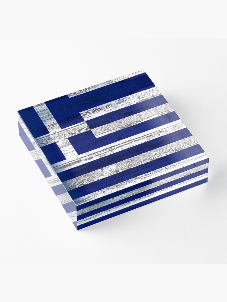 Alternate view of Greece flag Acrylic Block