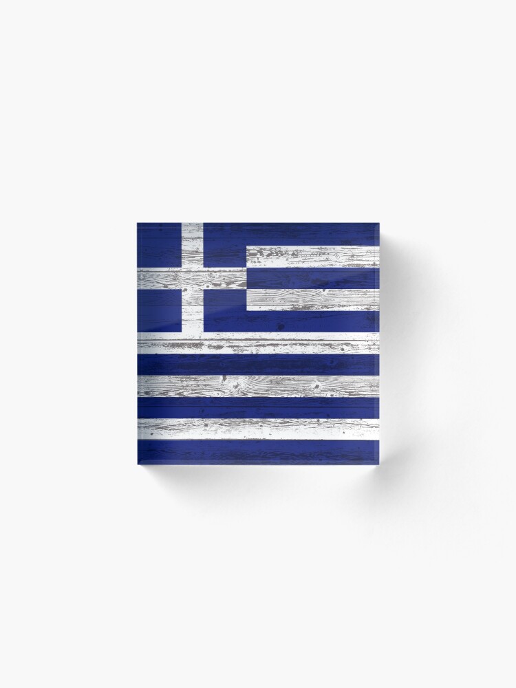 Alternate view of Greece flag Acrylic Block