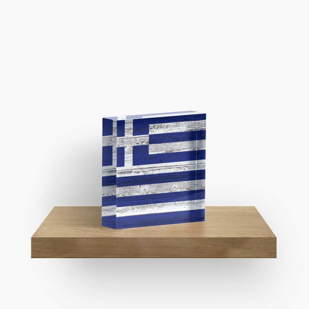 Greece flag Acrylic Block