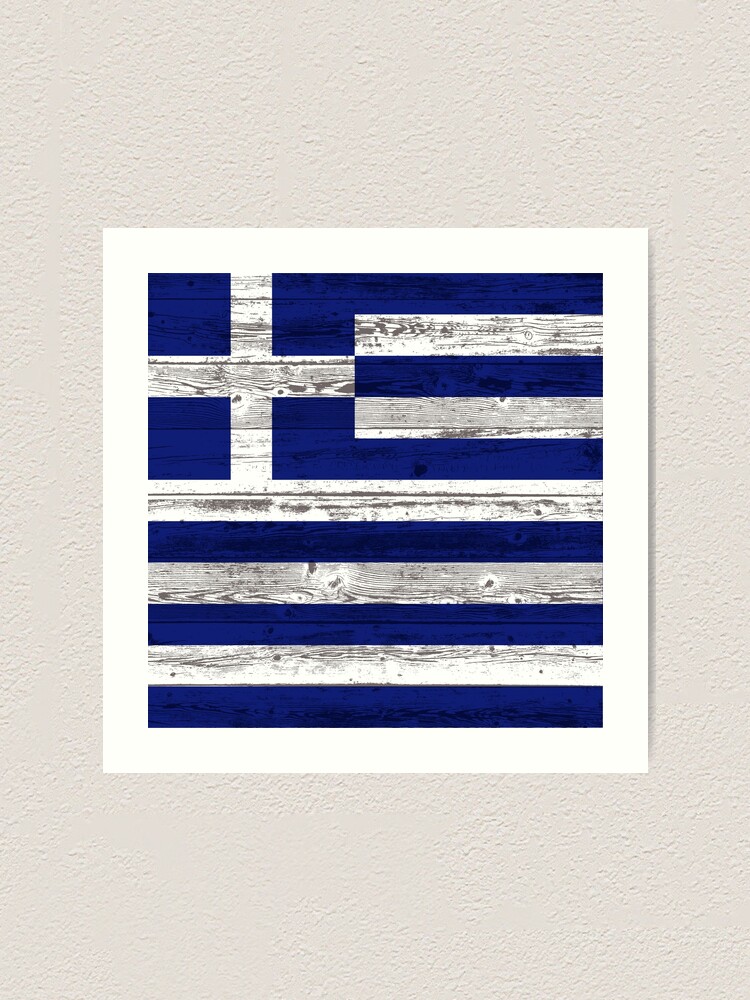Alternate view of Greece flag Art Print