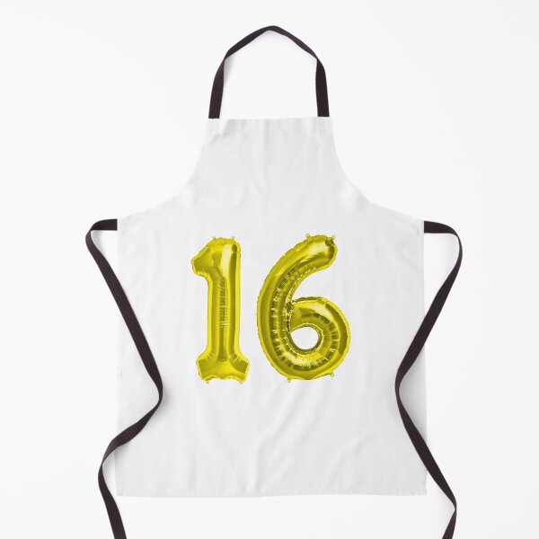 Item preview, Yellow Gold 16th Birthday Metallic Helium Balloons Numbers designed and sold by Birthdates.