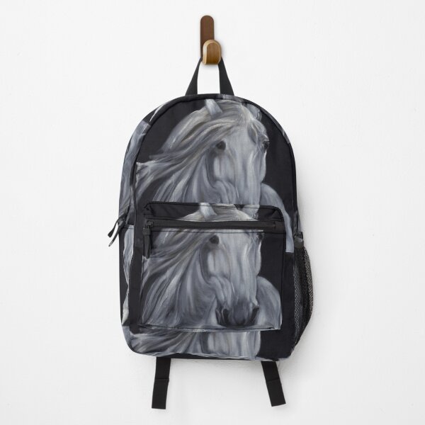 Item preview, White horse portrait on black velvet designed and sold by Kunst-Grafik .