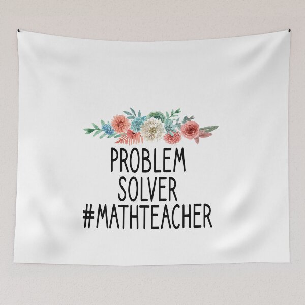 Item preview, Problem Solver #MathTeacher / Math Gifts Mathematician / Math Teacher/ Math Teacher Gift for Math Student :/ funny Math / floral style idea design designed and sold by Chamssou.