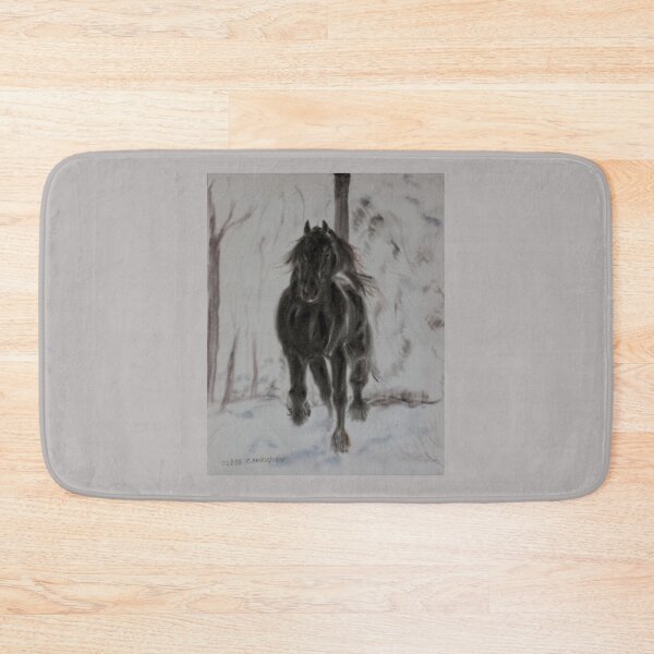Item preview, Friesan horse in winter designed and sold by Kunst-Grafik .