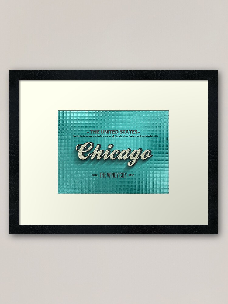 Alternate view of Vintage Chicago Framed Art Print